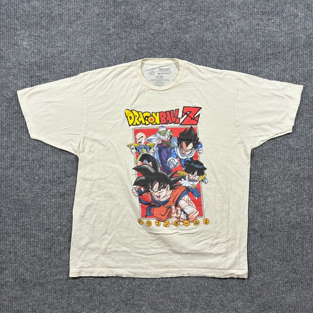 Dragon Ball Z Mens T-Shirt Size 2XL Cotton Anime Goku Vegeta‎ Graphic Tee
